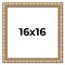 16x16 Silver Modern Bamboo Picture Frame - UV Acrylic, Foam Board Backing, Hanging Hardware
